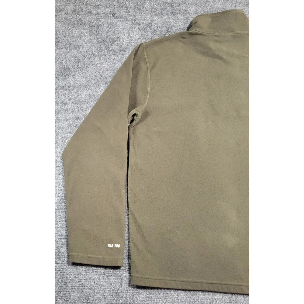 The North Face Men's Glacier Fleece 1/4 Zip Jacket Green Sweater Size Medium